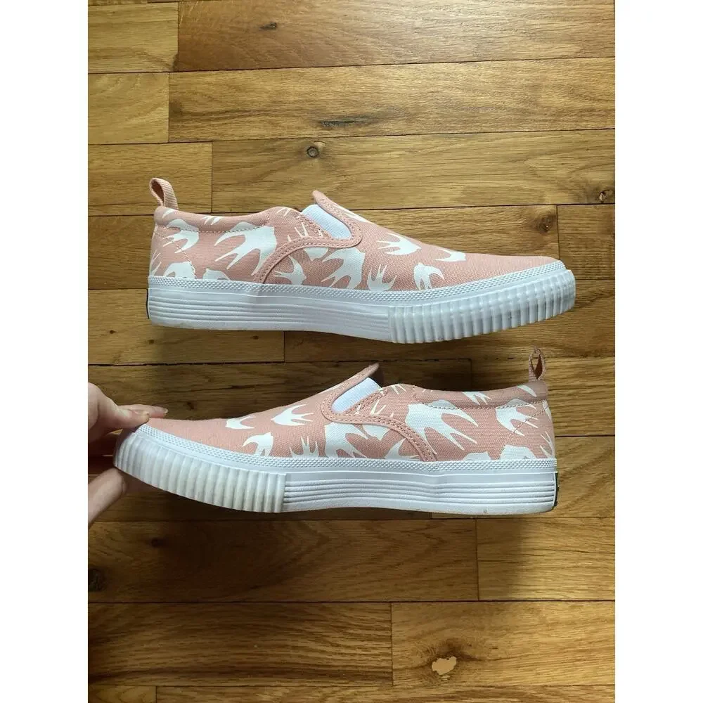 MCQ By Alexander McQueen Swallow Slip-On Sneaker - Women's Pink Canvas EU40
